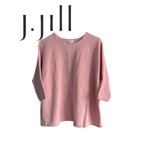 Purejill J.Jill Pink Heather 3/4 Sleeves Light Sweater - Picture 6 of 6